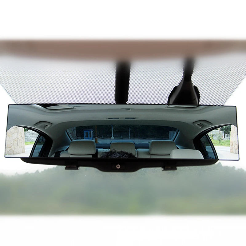 AutoScope Innovations Universal HD Panoramic Clip-On Rearview Mirror – Wide-Angle Interior View for Enhanced Safety