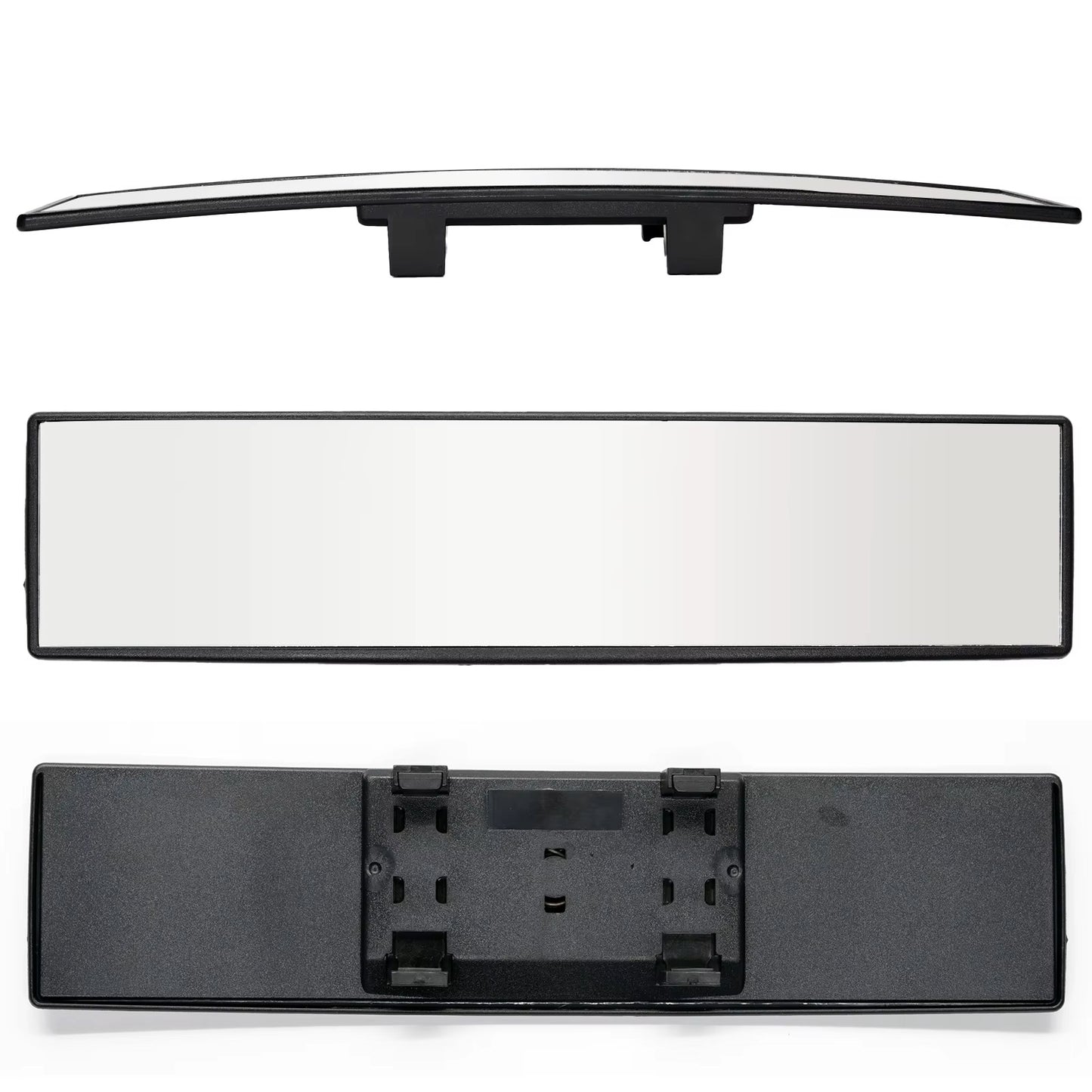 AutoScope Innovations Universal HD Panoramic Clip-On Rearview Mirror – Wide-Angle Interior View for Enhanced Safety